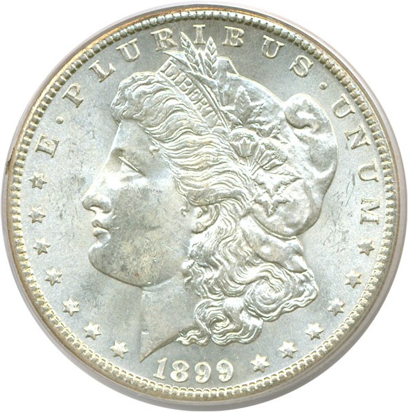 image for: Top 100 VAM: 1899-S $1 VAM 7 Doubled Date PCGS MS63