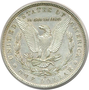 image for: Top 100 VAM: 1879-O $1 VAM 4 O/Horizontal O PCGS AU53