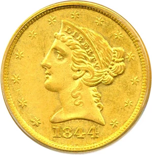 image for: 1844-O $5 PCGS XF40 OGH