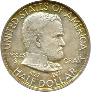 image for: 1922 50c Grant w/Star PCGS MS64 * Color *