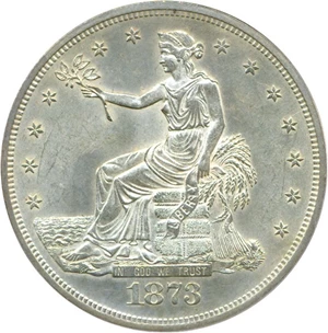 image for: 1873 Trade$ PCGS MS63 OGH