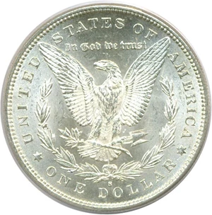 image for: Top 100 VAM: 1891-S $1 VAM 3 Doubled Stars PCGS MS65