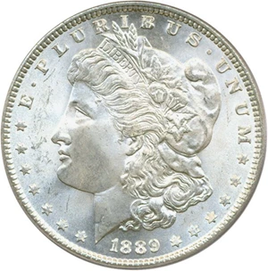 image for: Hot 50 VAM: 1889 $1 VAM 18 Doubled Ear PCGS MS65