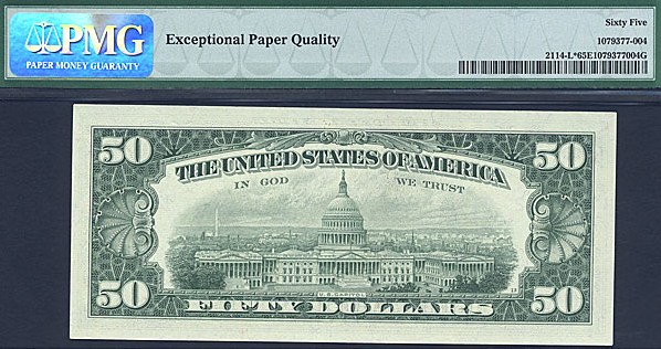 image for: Fr.2114L 1969 $50  PMG Gem CU65 EPQ  [L00137632] *Star*  *Fancy Serial*