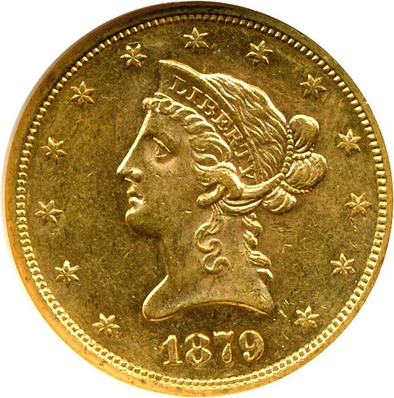 image for: 1879-S $10  NGC MS61