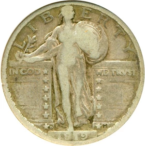 image for: 1919-D 25c DGS F12 (Scratched, Corroded)