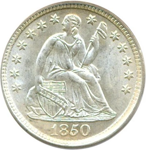 image for: 1850 H10c PCGS/CAC MS65