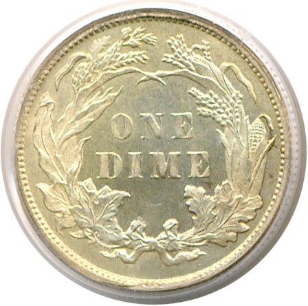 image for: 1887 10c  PCGS Proof 65 Cameo