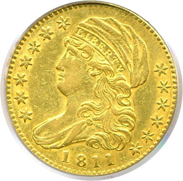 image for: 1811 $5  Small 5 PCGS AU50