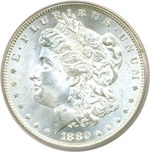 image for: 1880/9-S $1 PCGS MS65