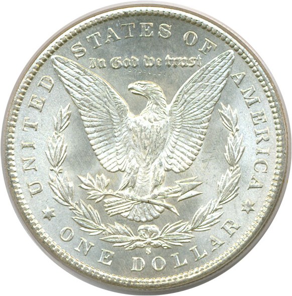 image for: Top 100 VAM: 1899-S $1 VAM 7 Doubled Date PCGS MS63