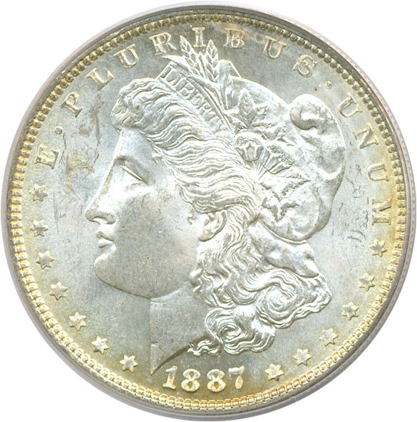 image for: Top 100 VAM: 1887 $1 VAM 5 Doubled Date PCGS MS62