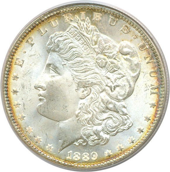 image for: Hot 50 VAM: 1889 $1 PCGS MS66 (VAM 16  Doubled Ear)