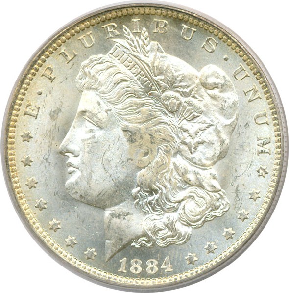 image for: Hot 50 VAM: 1884-O $1 VAM 25 Date in Denticles PCGS MS62