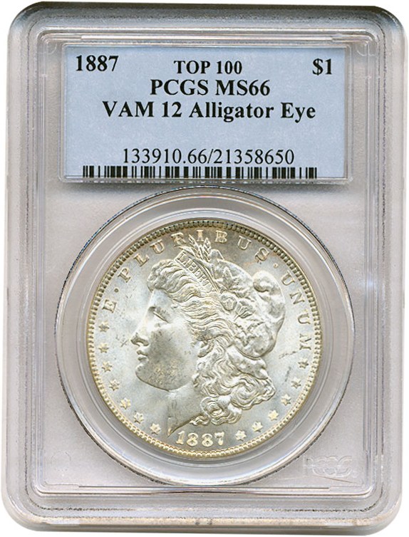 1887 Morgan Dollar Alligator Eye VAM 12 Coin Pricing Guide | The