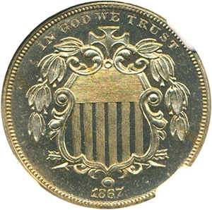 image for: 1867 5c No Rays NGC Proof 64