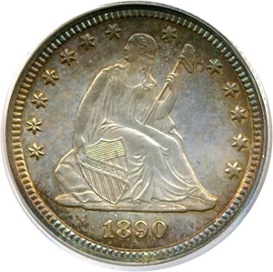image for: 1890 25c PCGS Proof 64