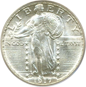 image for: 1917-D 25c Ty.2 PCGS/CAC MS66