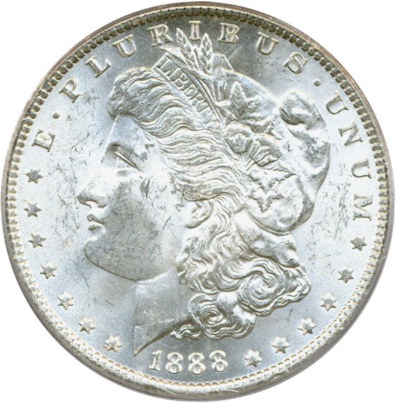 image for: Hot 50 VAM: 1888 $1 VAM 6 Doubled Reverse PCGS MS63