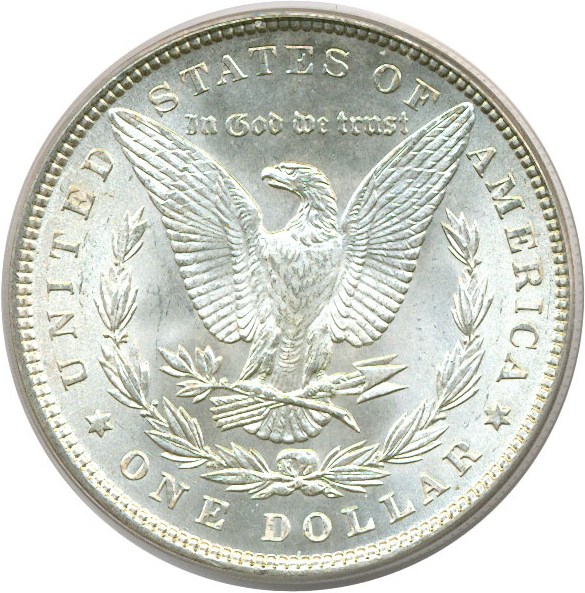 image for: Hot 50 VAM: 1897 $1 VAM 8 Doubled Stars PCGS MS65