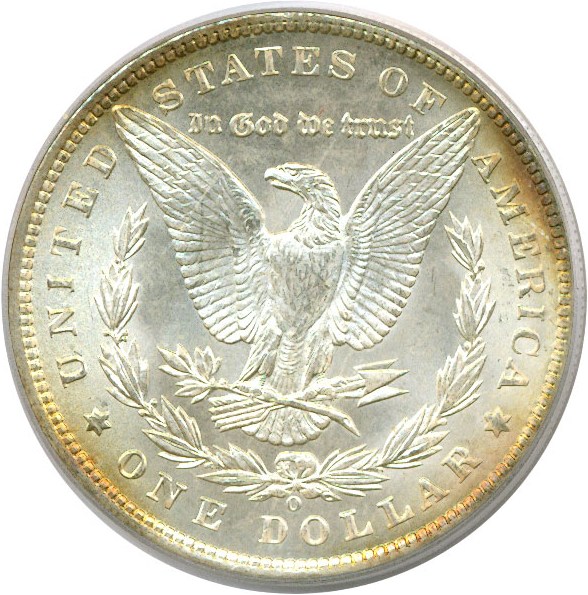 image for: Top 100 VAM: 1900-O $1 VAM 15 Doubled Stars PCGS MS65