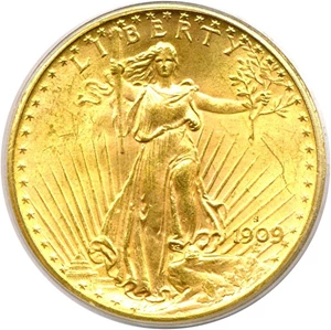 image for: 1909-S $20 PCGS MS64