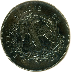 image for: 1796 $1 Large Date, Small Letters DGS VF25 (Cleaned and Retoned, Repaired)