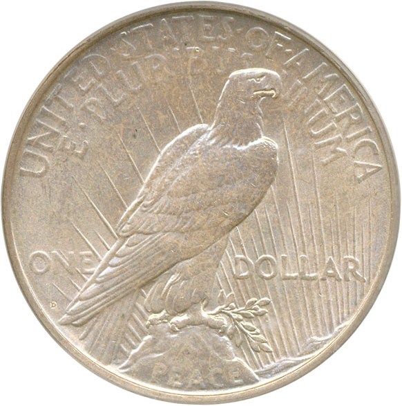 image for: Top 50 VAM: 1922-D $1 ICG AU58 (VAM 3  Doubled Leaves)