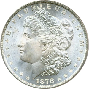image for: 1878 8TF $1 VAM 14.1 Alligator Eye PCGS MS65