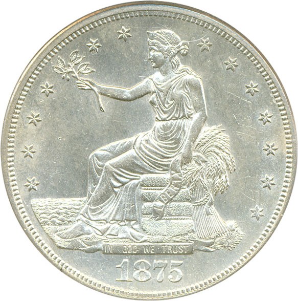image for: 1875-S/CC Trade$  PCGS MS63
