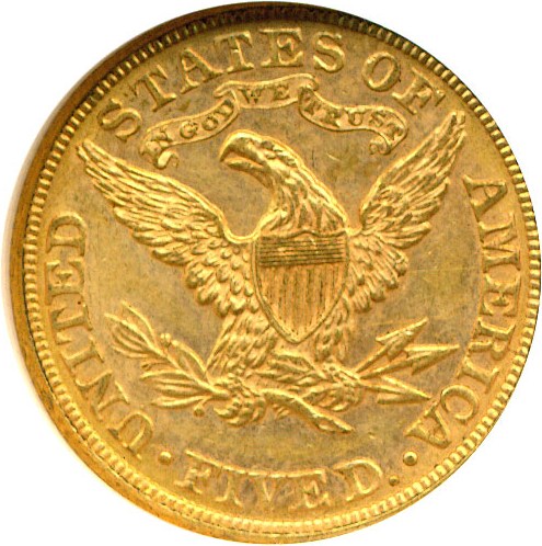 image for: 1891 $5  NGC MS62