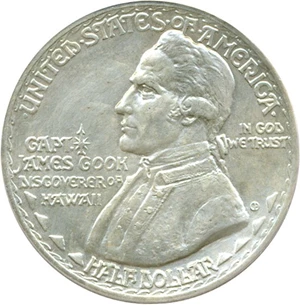 image for: 1928 50c Hawaiian PCGS Genuine (MS63 Detail with altered surfaces)
