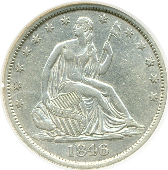 image for: 1846-O Medium Date 50c DGS XF45  (Cleaned)