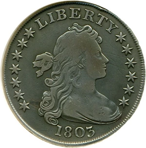 image for: 1803 $1 DGS F12 (BB-255, B-6; Cleaned and Retoned, Altered Surfaces)