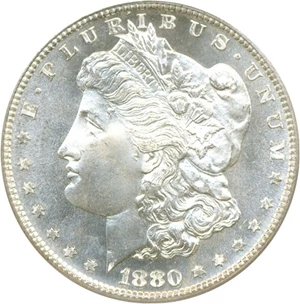 image for: Top 100 VAM: 1880/79-S $1 VAM 9 80/79 Large S PCGS MS67