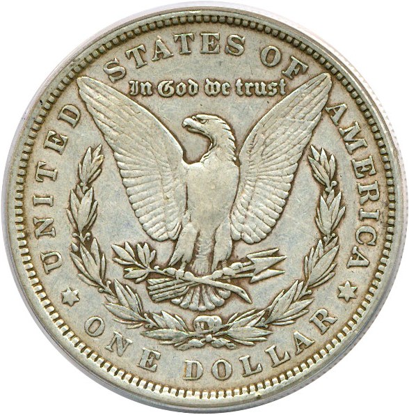 image for: Top 100 VAM: 1880 $1 VAM 1A  Knobbed 8 PCGS XF40