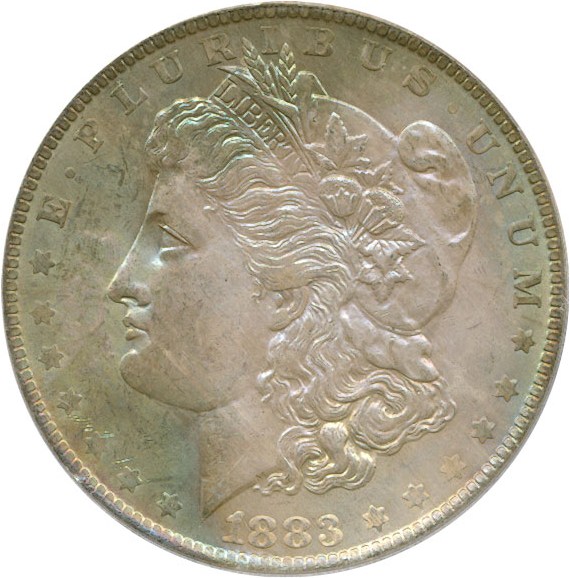 image for: Top 100 VAM: 1883-O $1 PCGS MS64 VAM 4 O/O * Color *