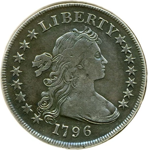 image for: 1796 $1 Large Date, Small Letters DGS VF30 (BB-65, B-5; Cleaned and Retoned, Altered Surfaces)