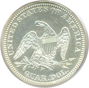 image for: 1859 25c PCGS Proof 65 Cameo