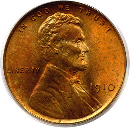 image for: 1910 1c  PCGS MS65 RB