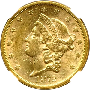 image for: 1872-S $20 NGC MS60