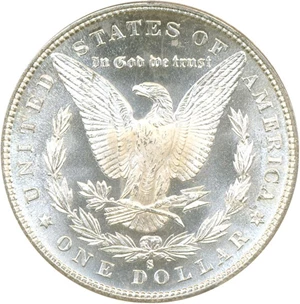 image for: Top 100 VAM: 1880/79-S $1 VAM 9 80/79 Large S PCGS MS67