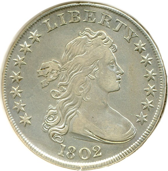 image for: 1802 $1 Close Date DGS XF40  (BB-241, B-6; Cleaned)