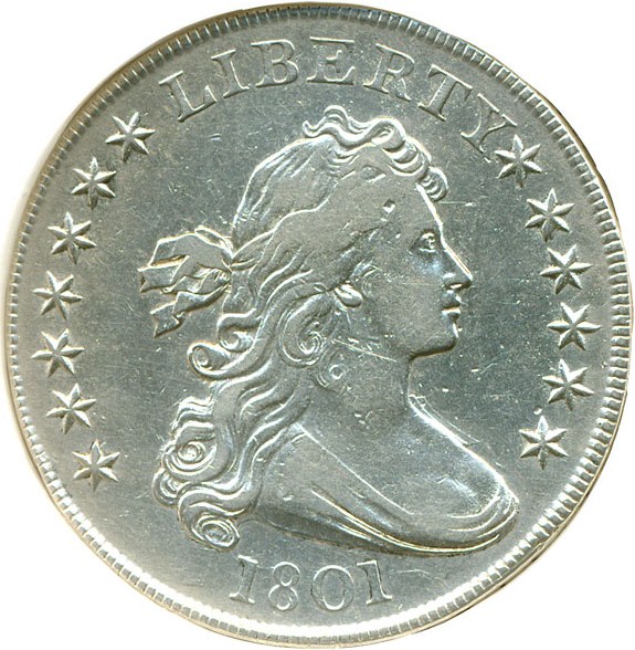 image for: 1801 $1 DGS VF25  (BB-212, B-2; Cleaned)
