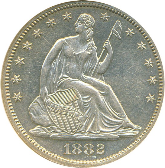 image for: 1882 50c DGS Proof 55  (Cleaned)