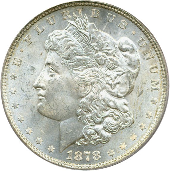 image for: 1878 8TF $1 VAM 14.2  Polished Ear PCGS MS63