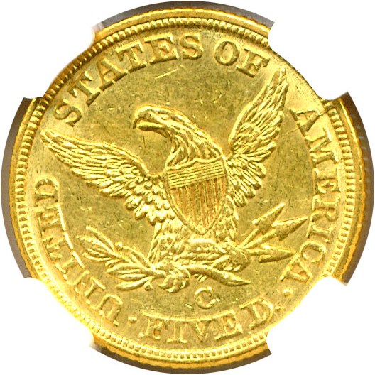 image for: 1844-C $5  NGC MS60