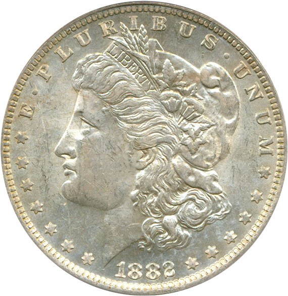 image for: Top 100 VAM: 1882-O $1 VAM 3 O/S Flush PCGS MS62