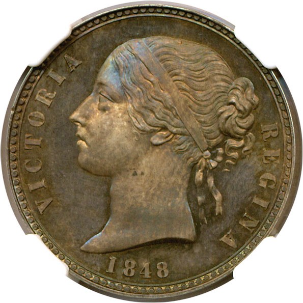 image for: Great Britain: 1848 Pattern Florin NGC Proof 65 (ESC-906)