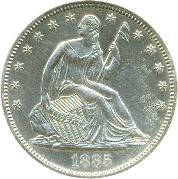 image for: 1885 50c DGS Proof 61  (Cleaned)